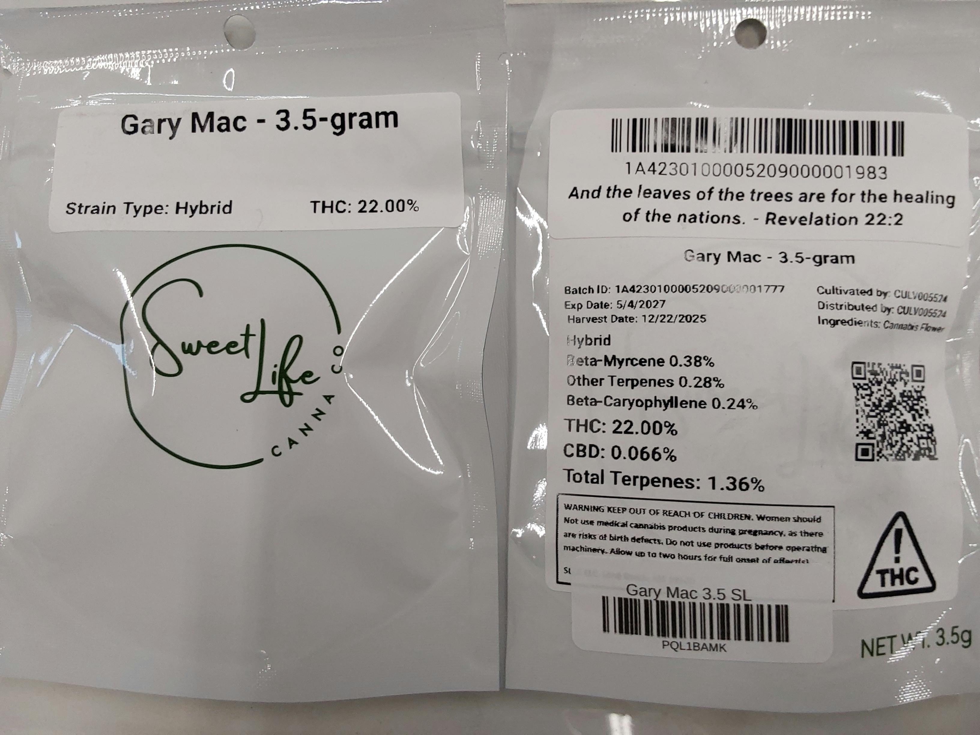 Gary Mac | 3.5G Flower | Sweet Life