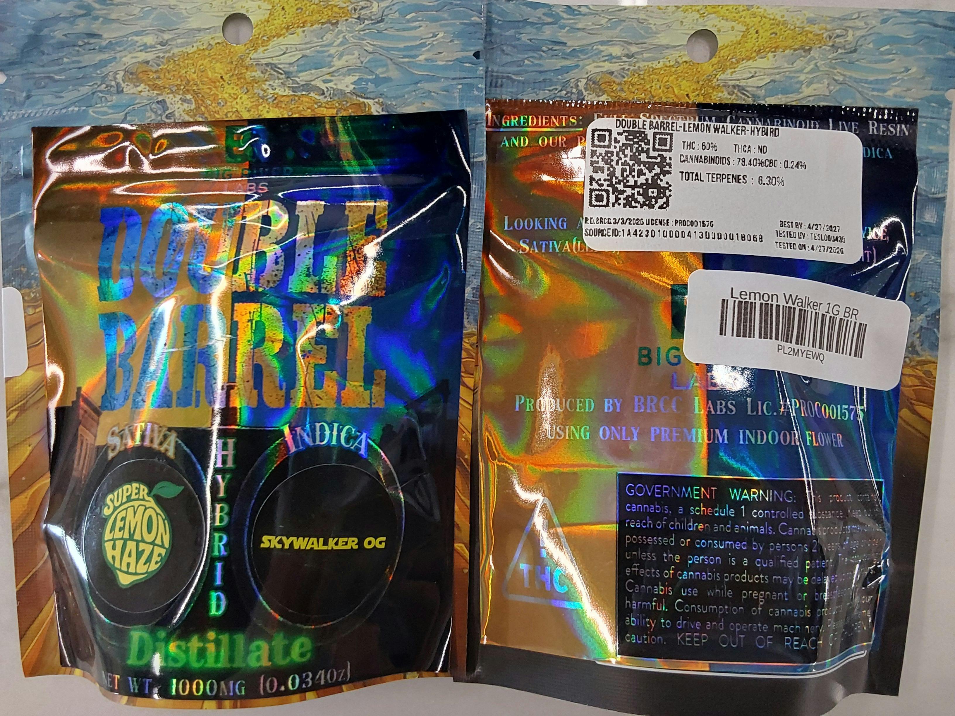 Lemon Walker | 1G Double Barrel Disposable Vape | BRCC