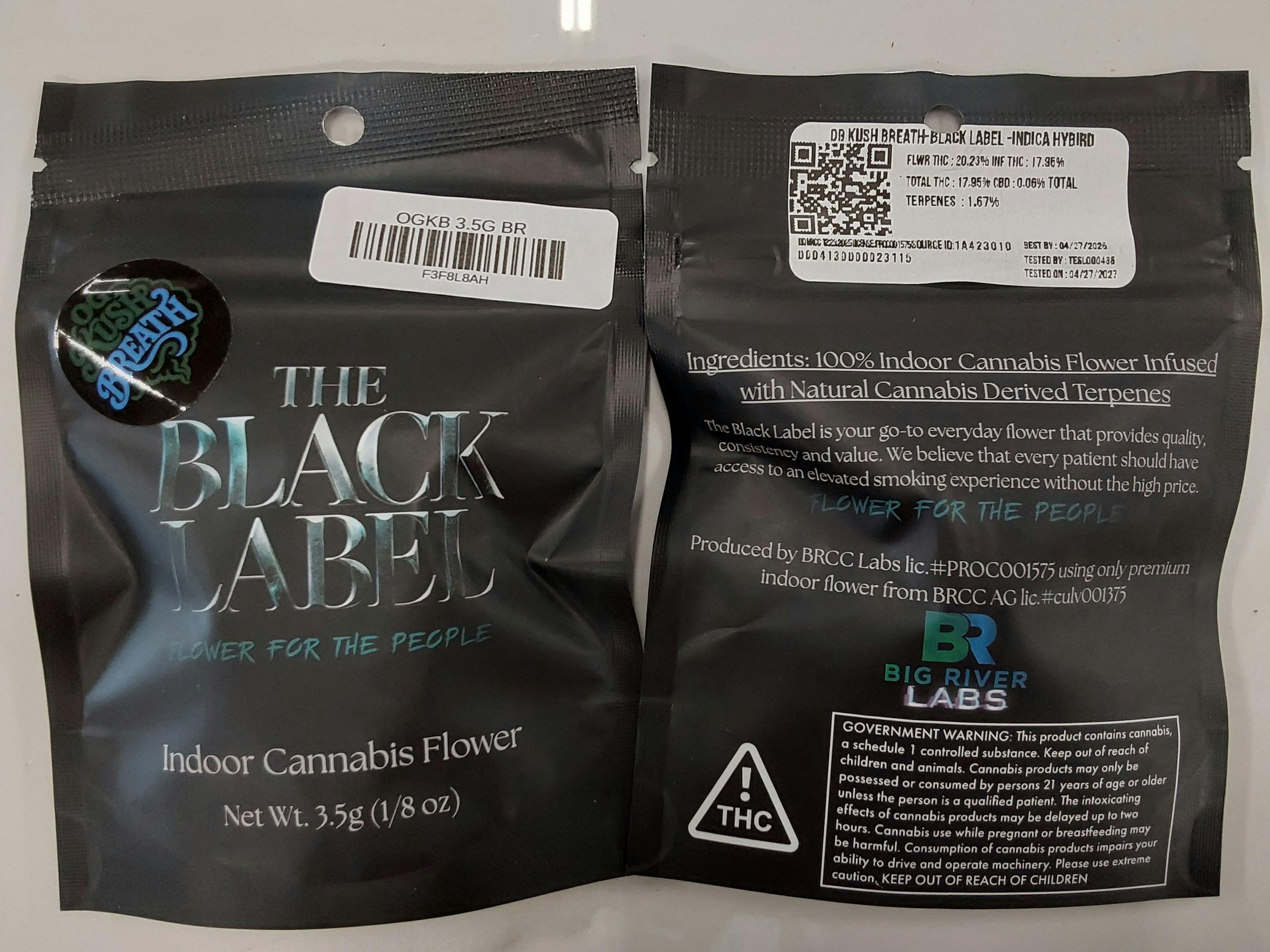 OGKB | 3.5G Black Label Flower | Big River