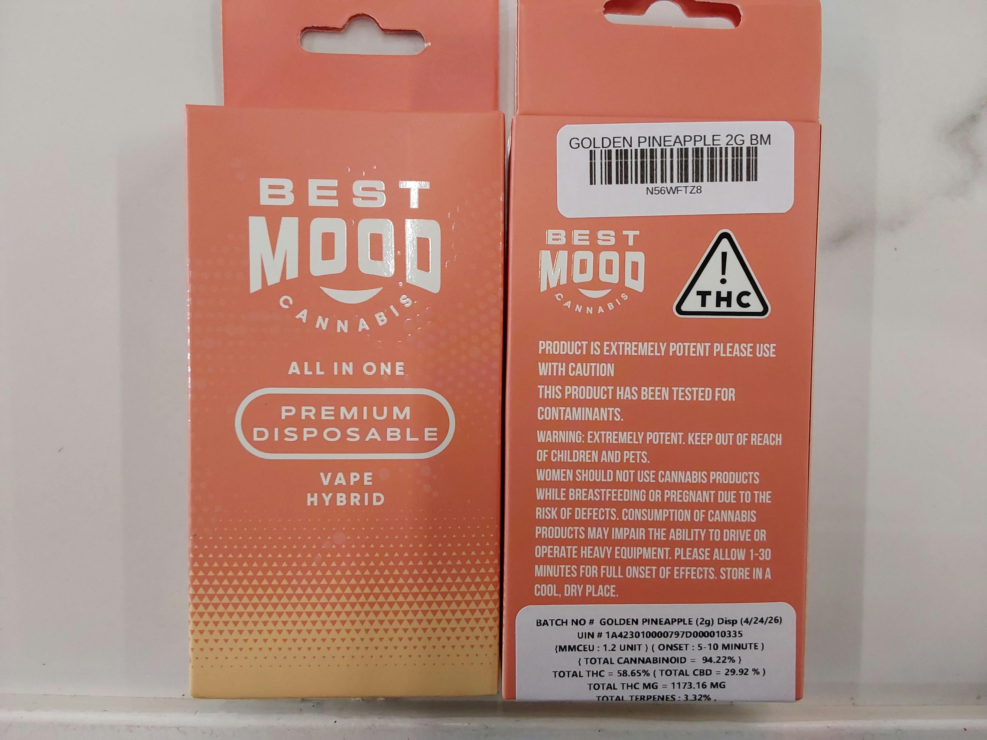 GOLDEN PINEAPPLE | 2G Disposable Vape Pen | BEST MOOD