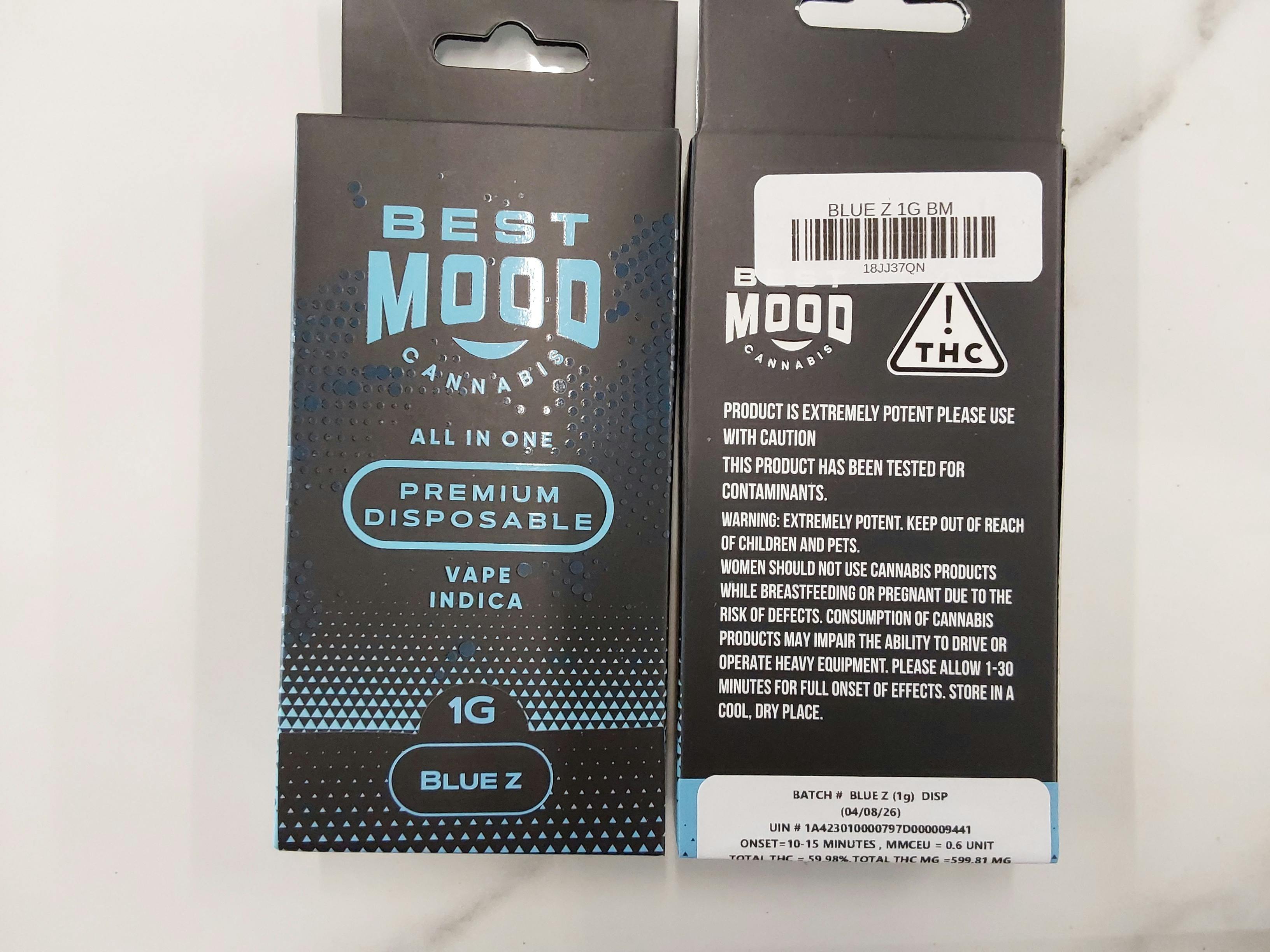 BLUE Z | 1G DISPOSABLE VAPE | BEST MOOD