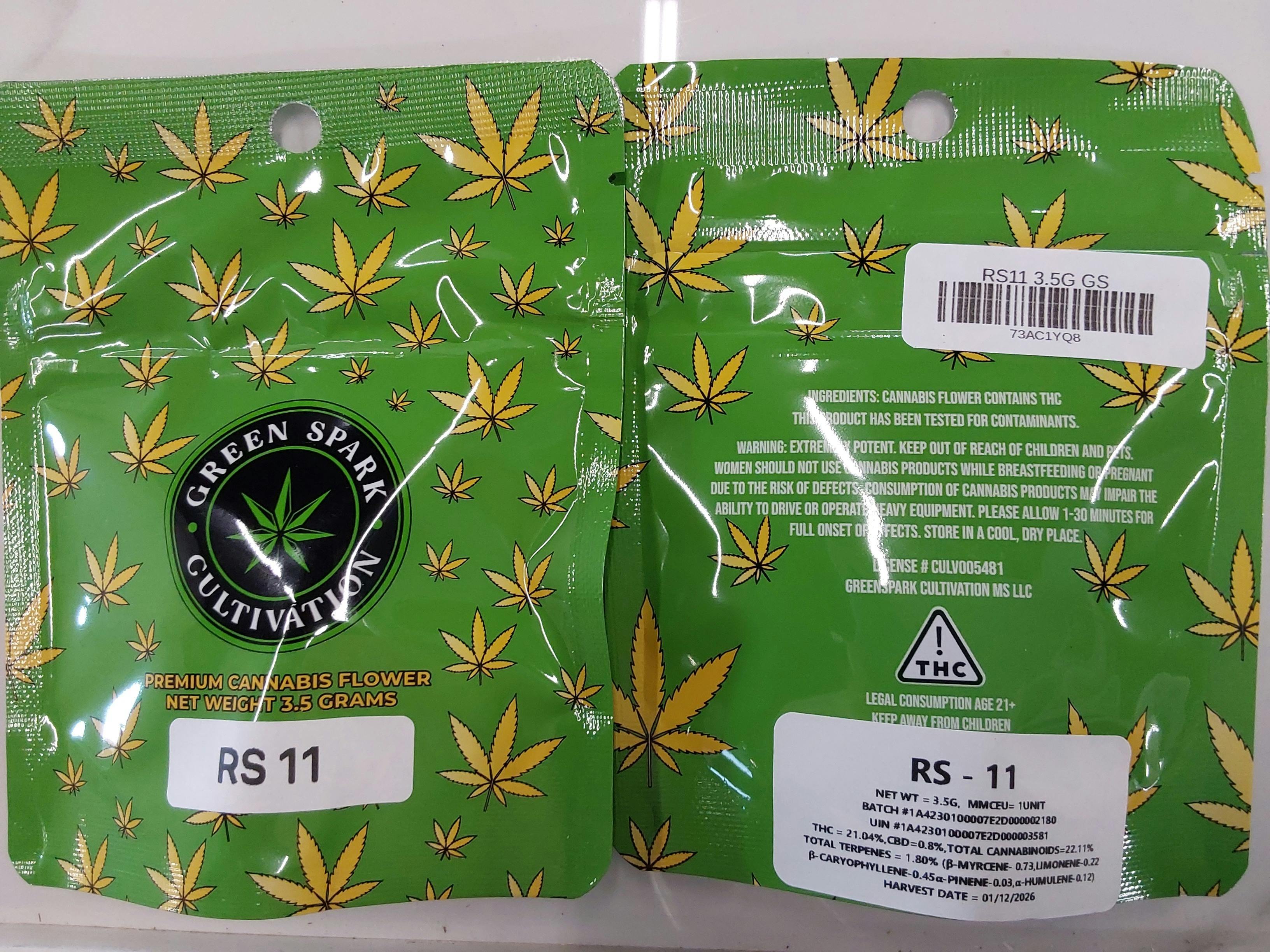 RS11 | 3.5G Flower | Green Spark