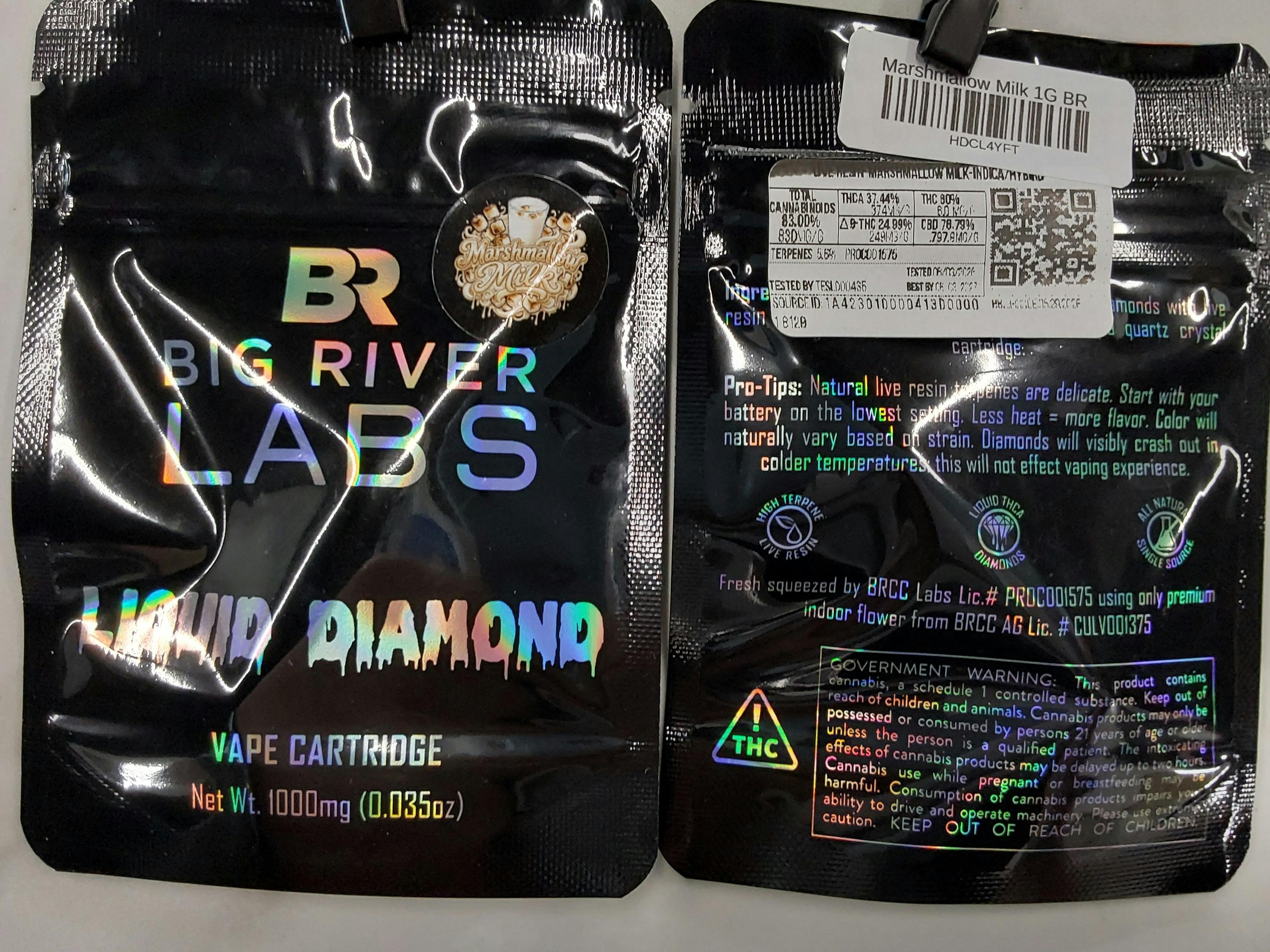Marshmallow Milk | 1G Liquid Live Resin Cart | Big River