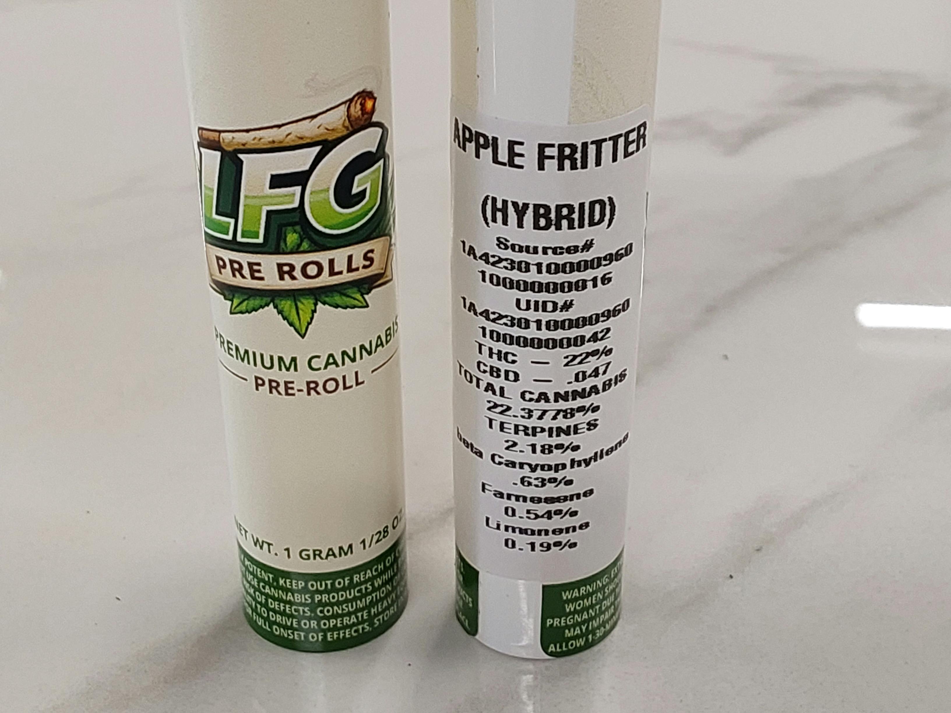 Apple Fritter | 1G (.5Gx2) Bad Ass Pre Rolls | LFG Technology