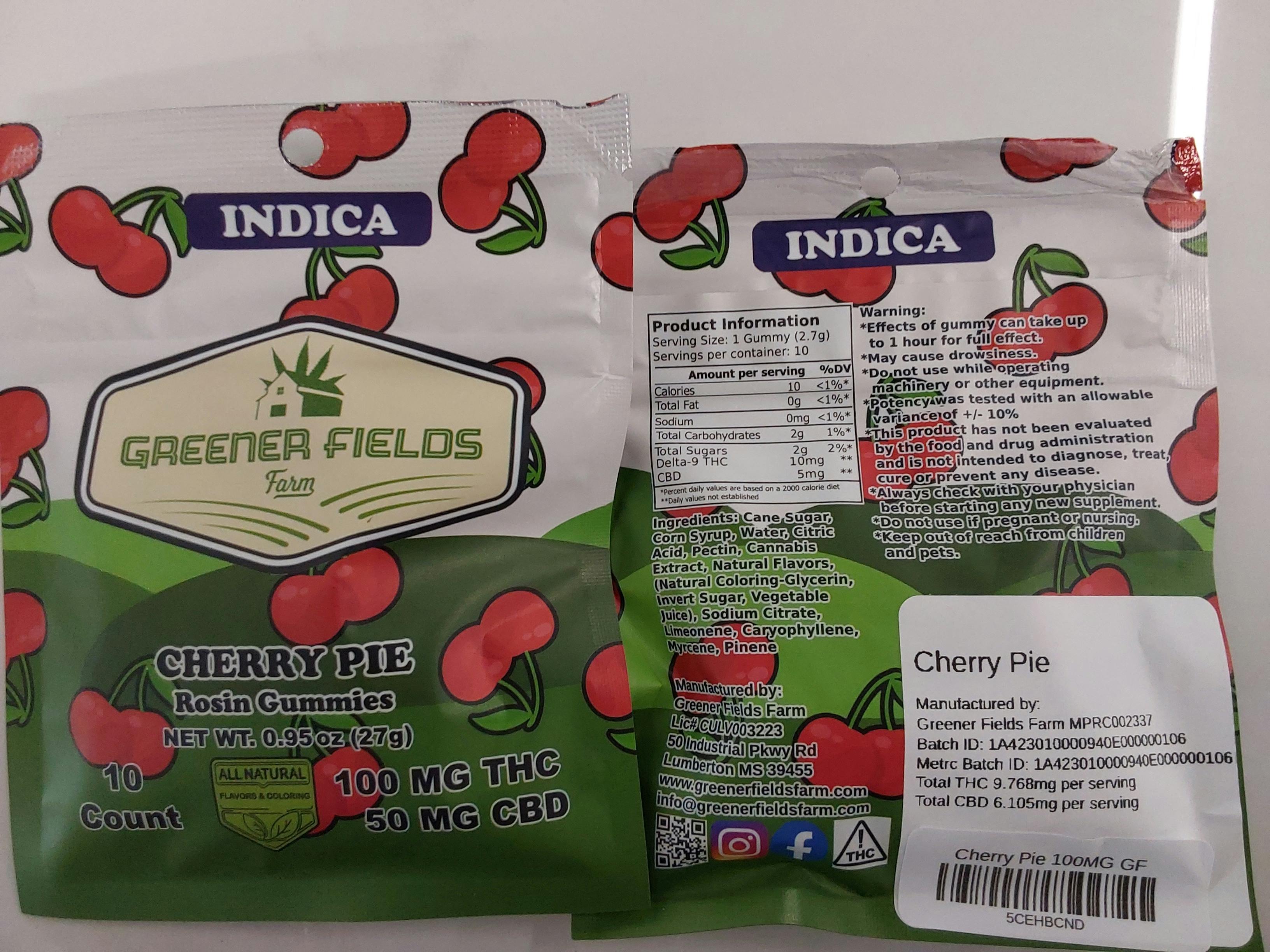 Cherry Pie | 100MG Gummies | Greener Fields