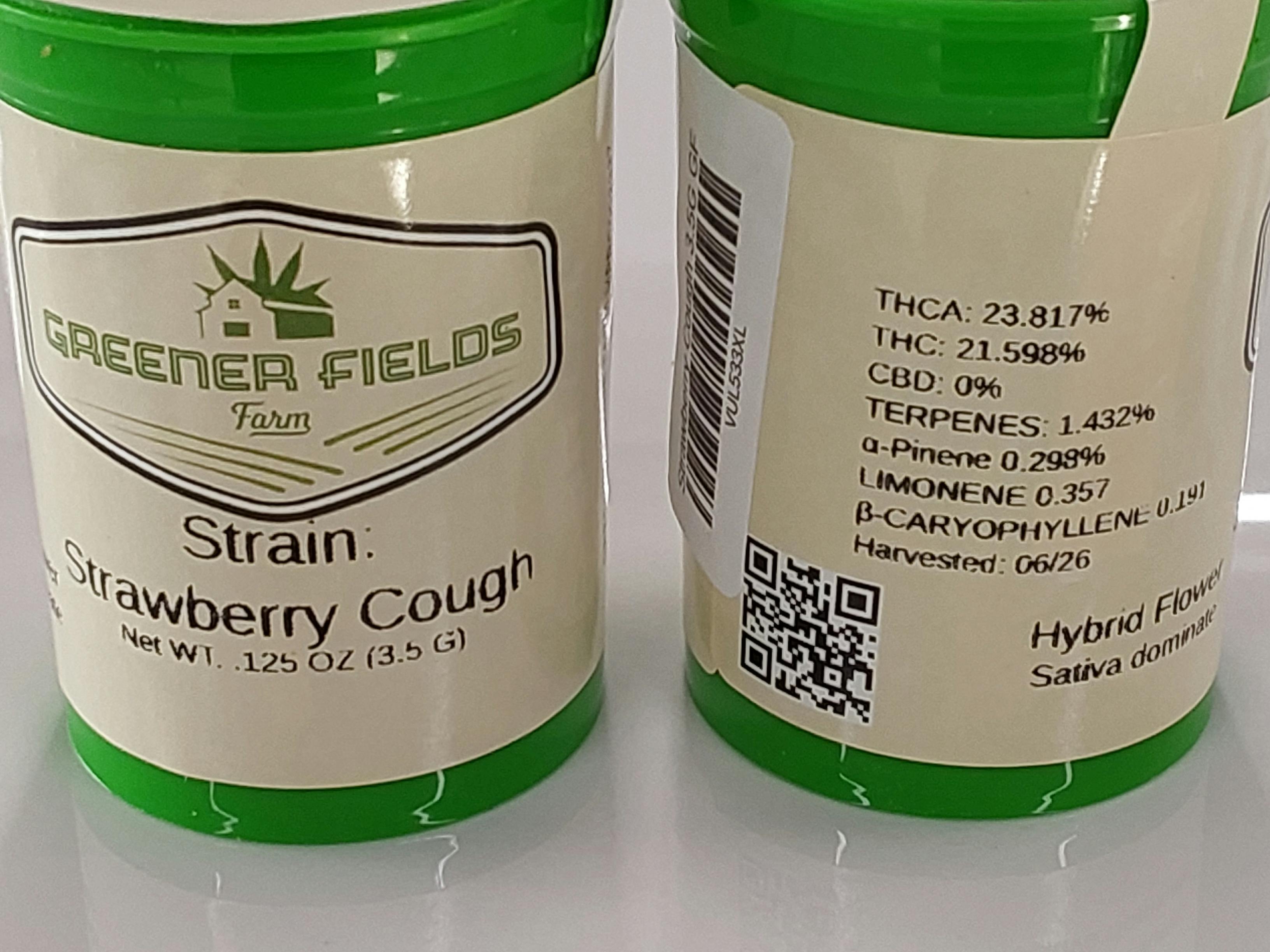 Strawberry Cough MH | 3.5G Flower | Greener Fields