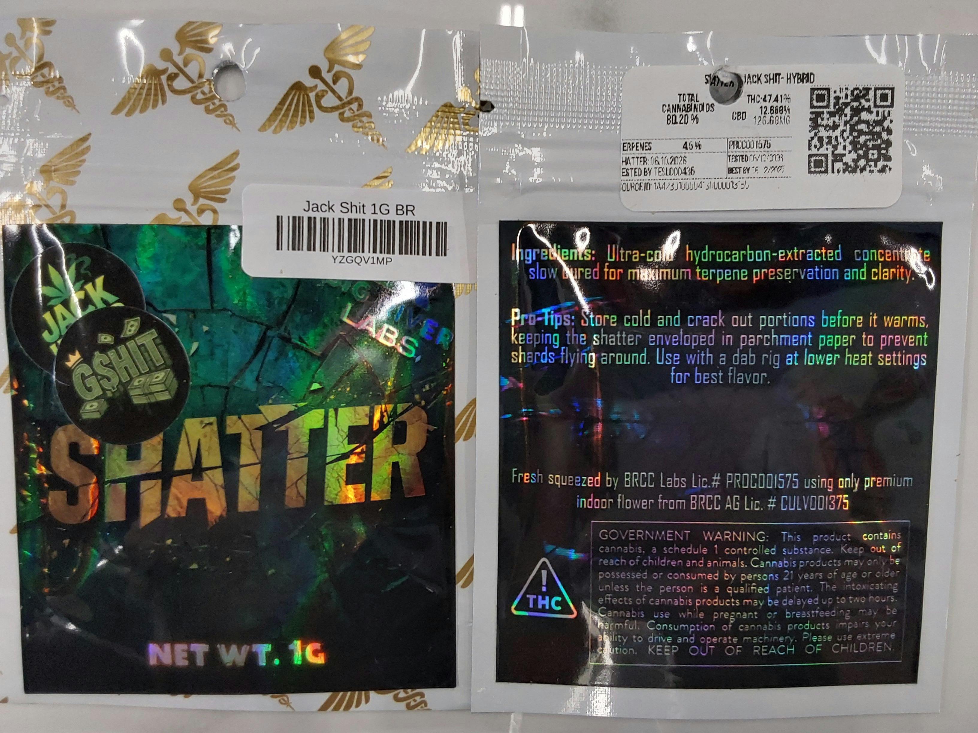 Jack Shit | 1G Shatter | BRCC
