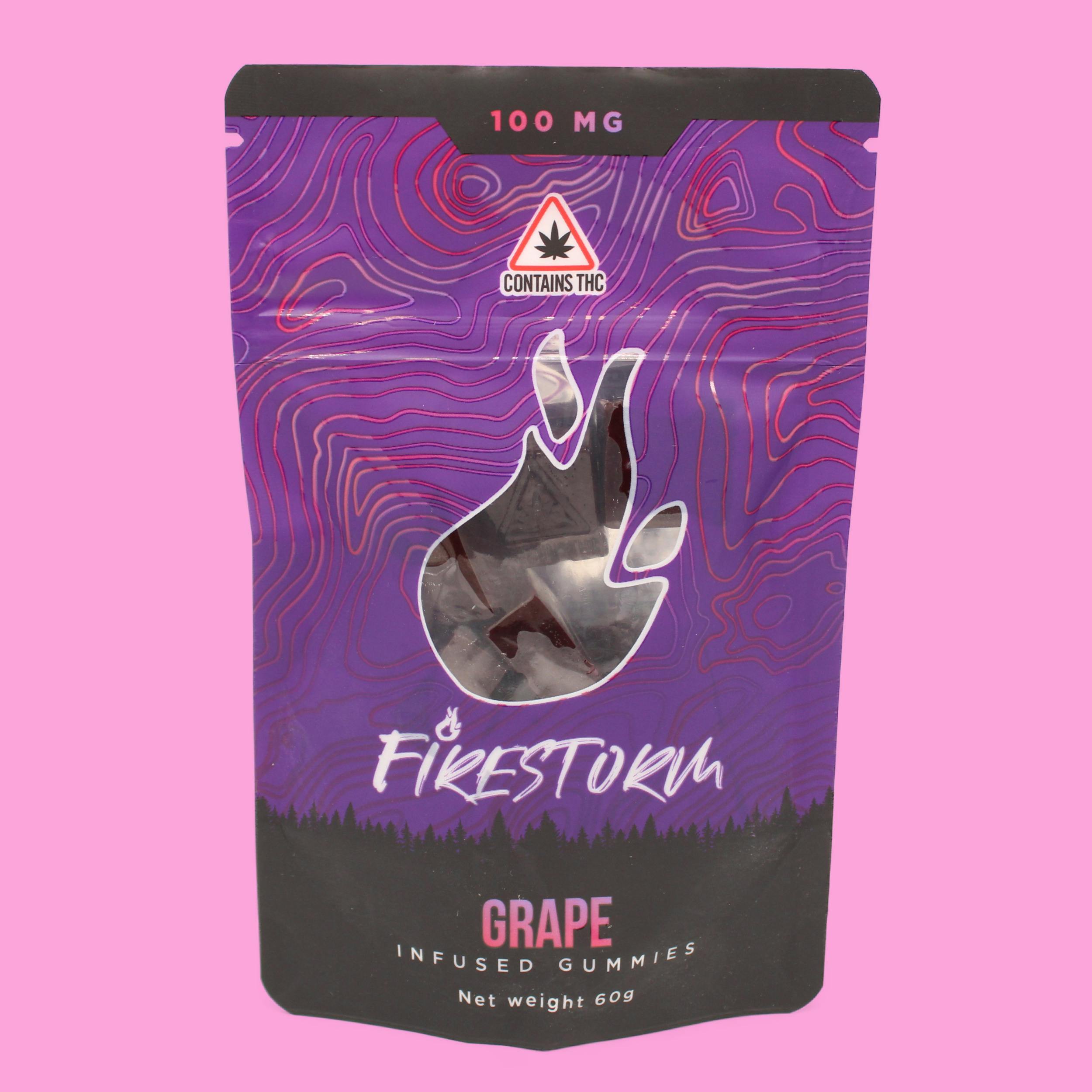 Firestorm | Grape | Gummies | (100mg)