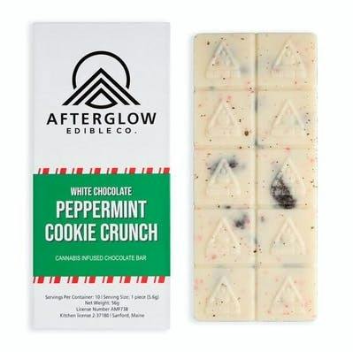Afterglow Edibles | White Chocolate Peppermint Crunch | 100mg Chocolate Bar