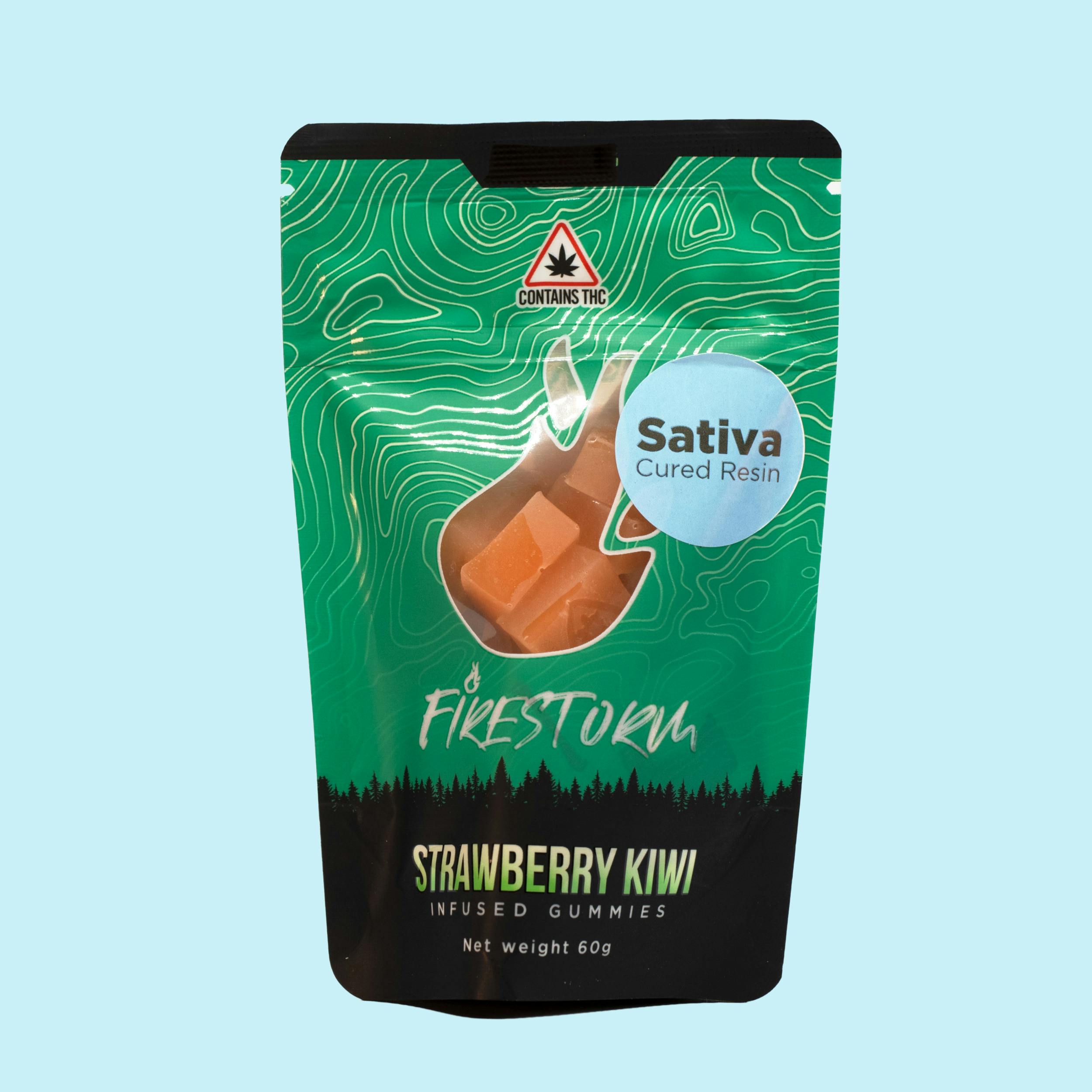 Firestorm | Strawberry Kiwi | Full Spectrum Gummies (Sativa) | (200mg)