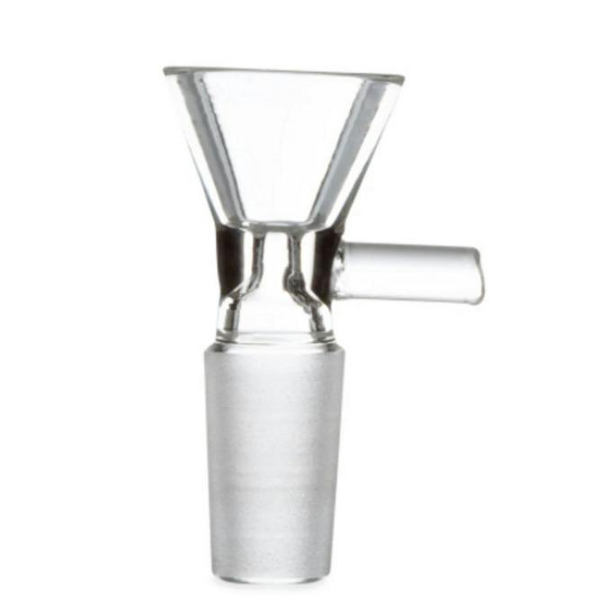 Glass Bowl- 14mm Male with Handle- Clear
