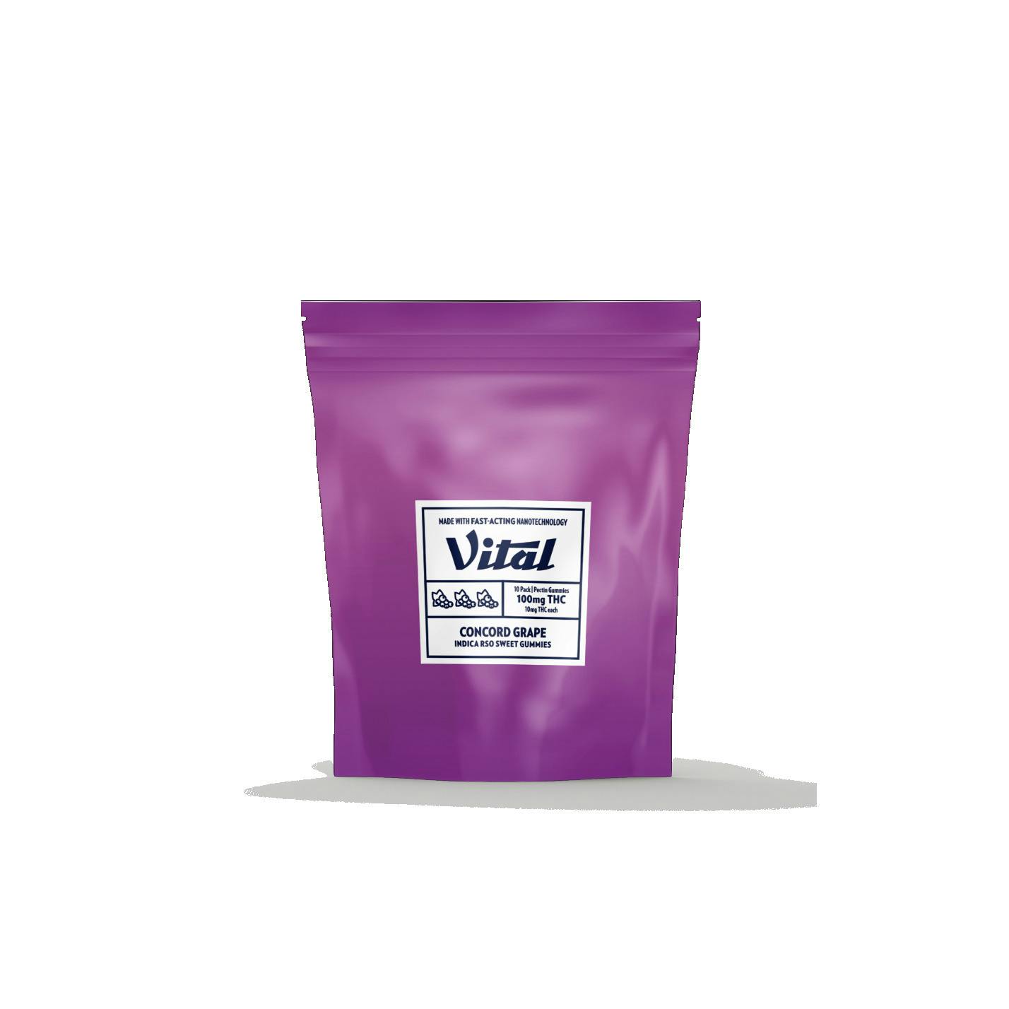 Vital Pectin RSO Gummies 100 MG Black Cherry