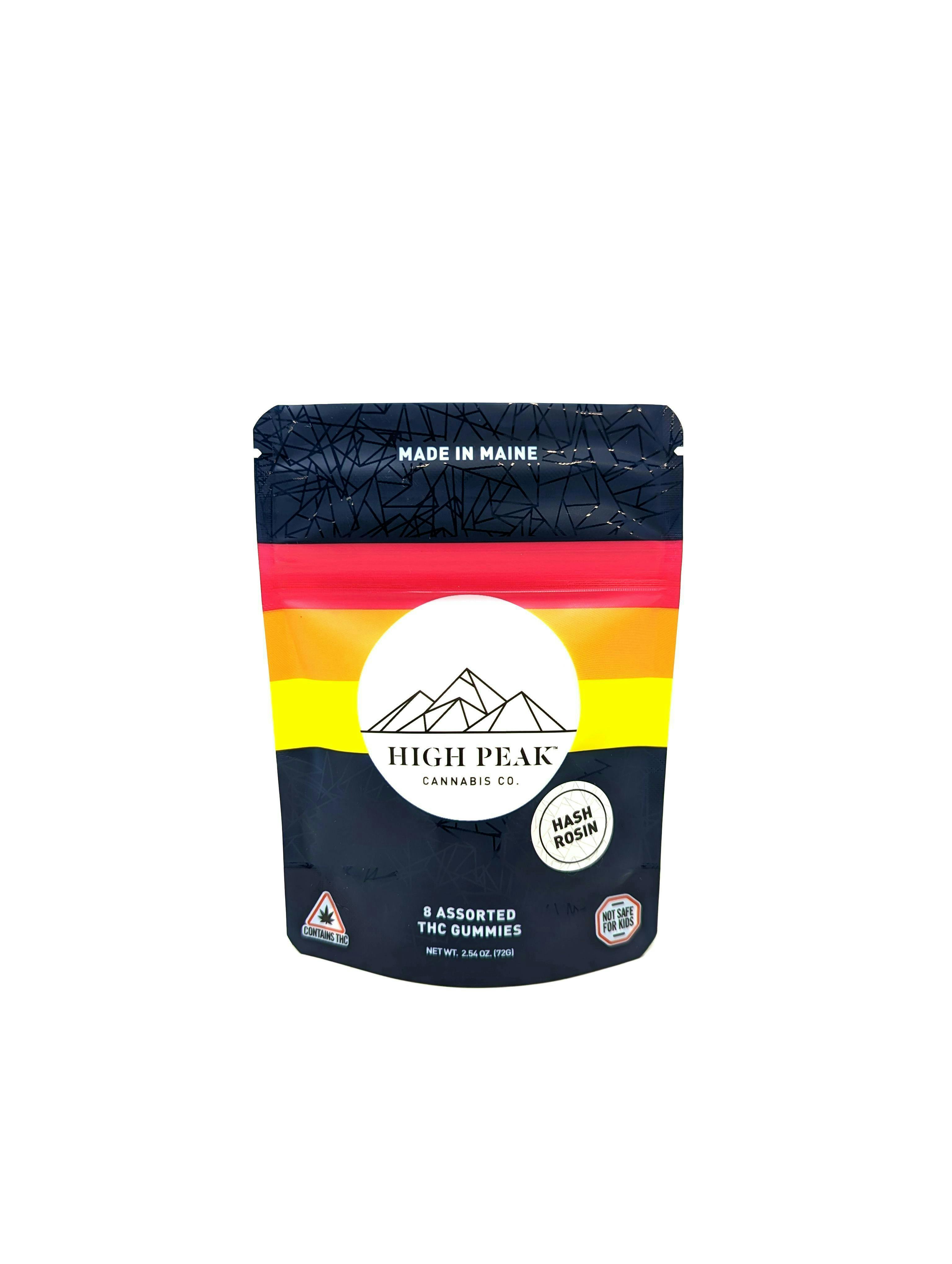 High Peak- Berry/Key Lime Hash Rosin Gummies (8pk X 50mg)