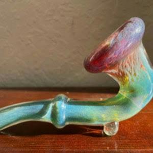 Glass Sherlock Pipe - Handblown from Maine