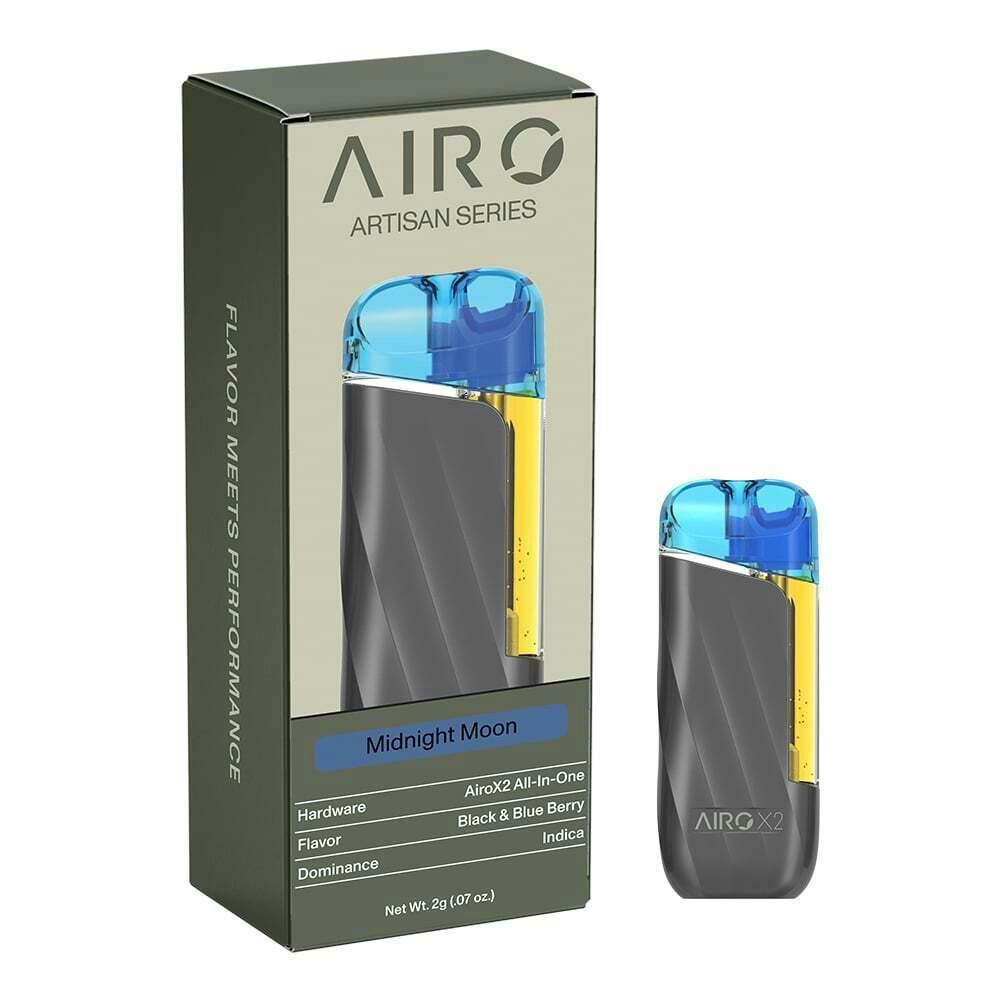 Midnight Moon - Black & Blue Berry [2000mg] | Airo Brands - AiroX2 All-In-One Artisan Series