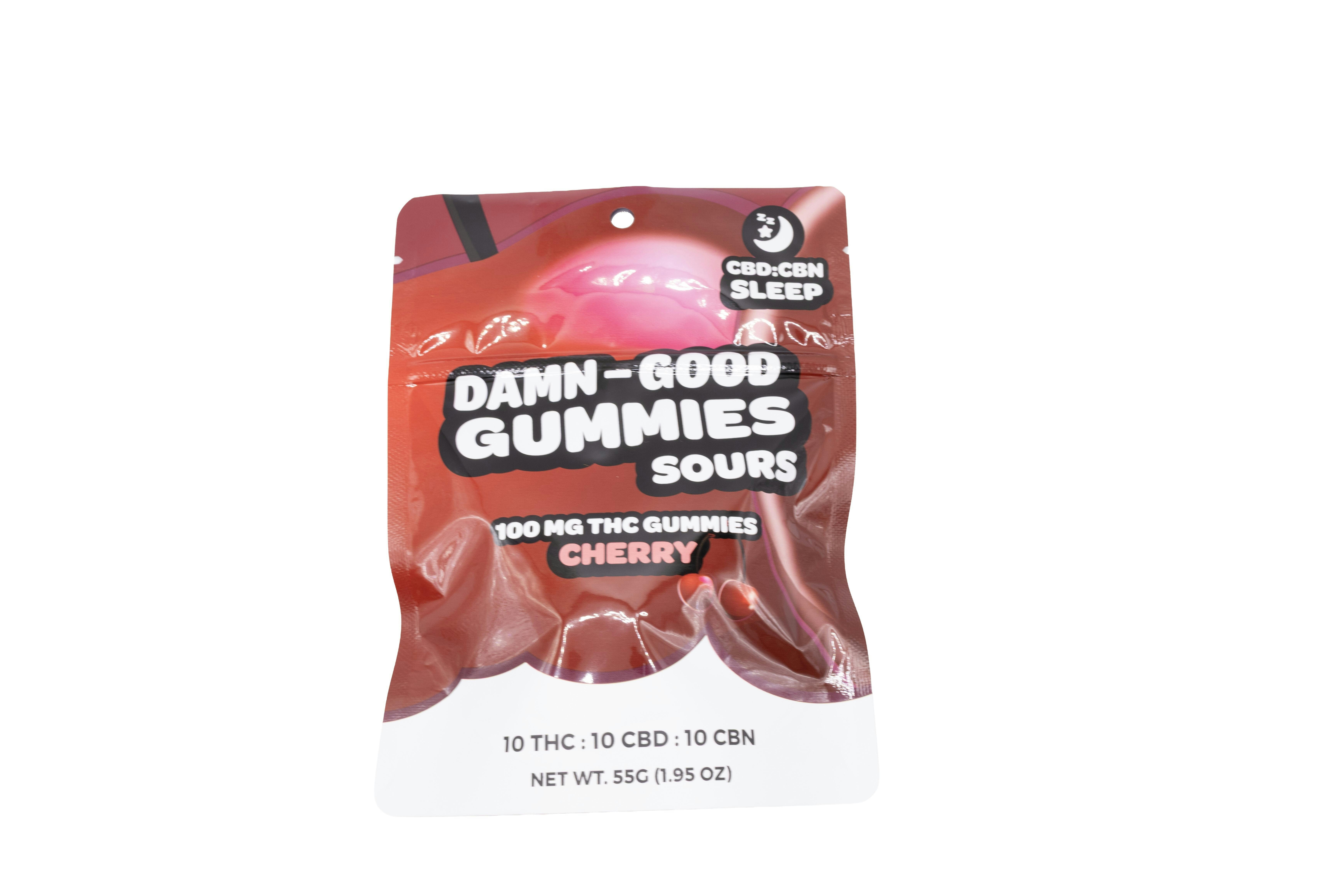 Damn Good Sleep Gummies 100 MG Cherry 1:1:1   10pk