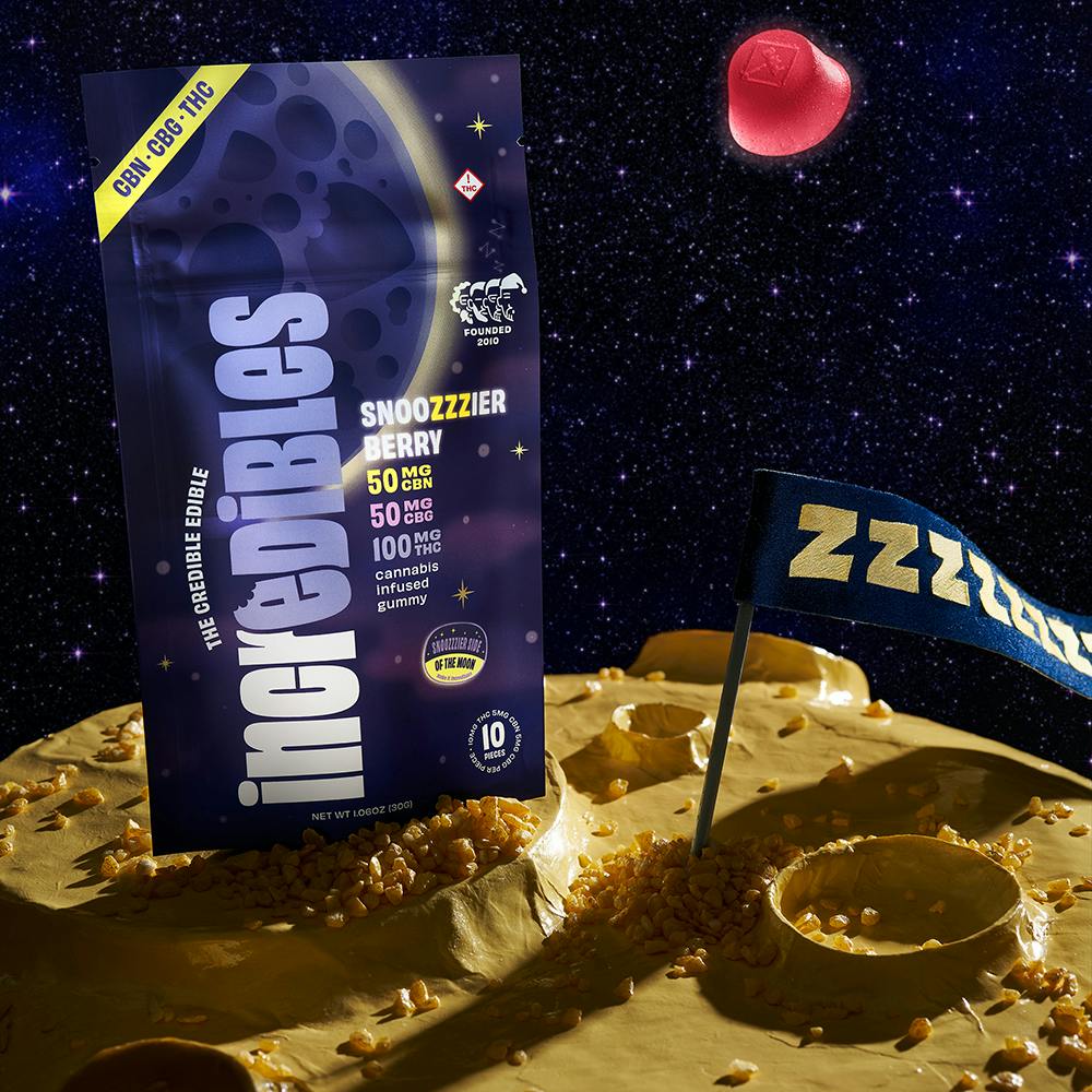 incredibles Gummy 200mg Snoozzzierberry 2:1:1 THC:CBN:CBG 10 Pack