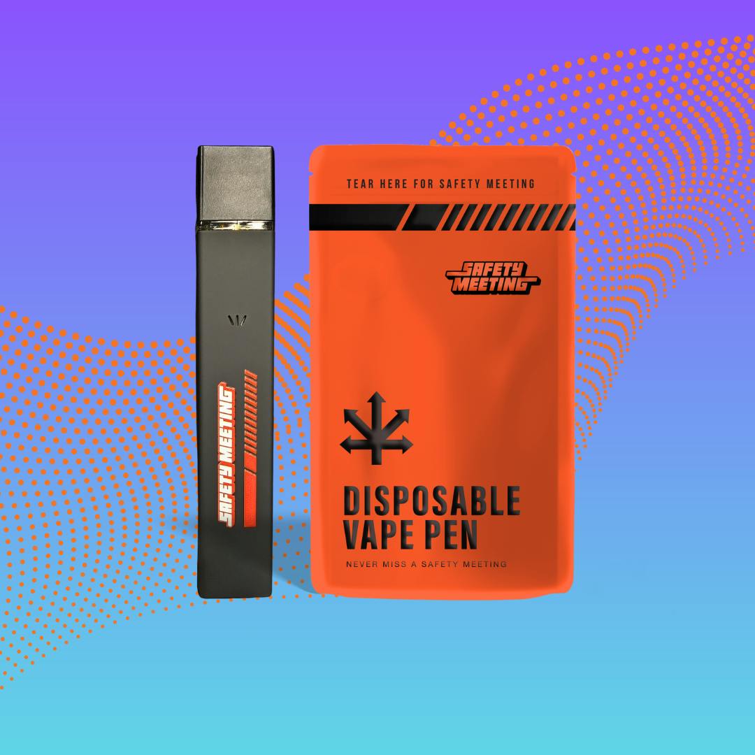 Safety Meeting Meaty Sh!t 0.3g Live Resin Disposable Vape Hybrid at Mystic Greenz