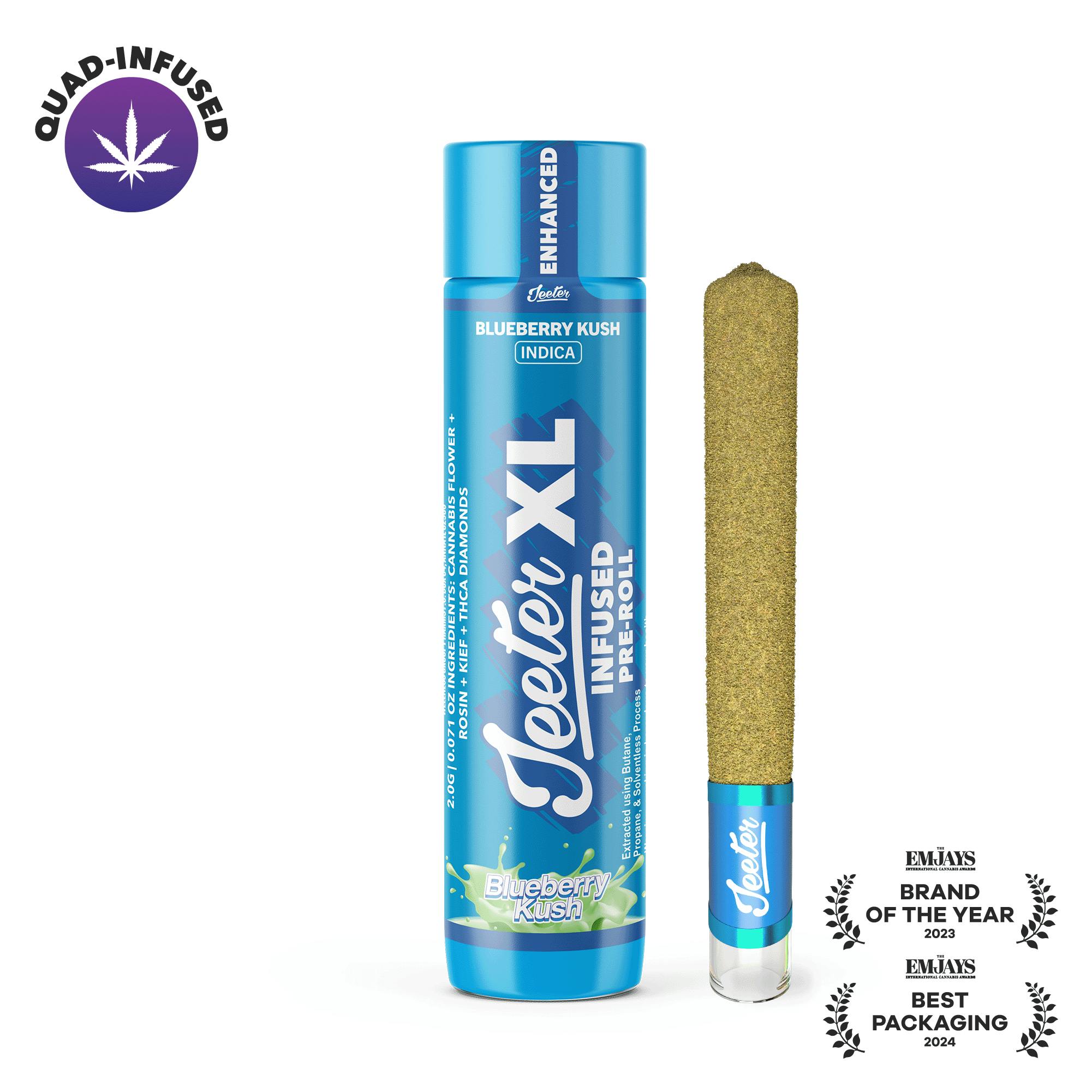 Jeeter Infused XL 2G Preroll Blueberry Kush Indica at Mystic Greenz