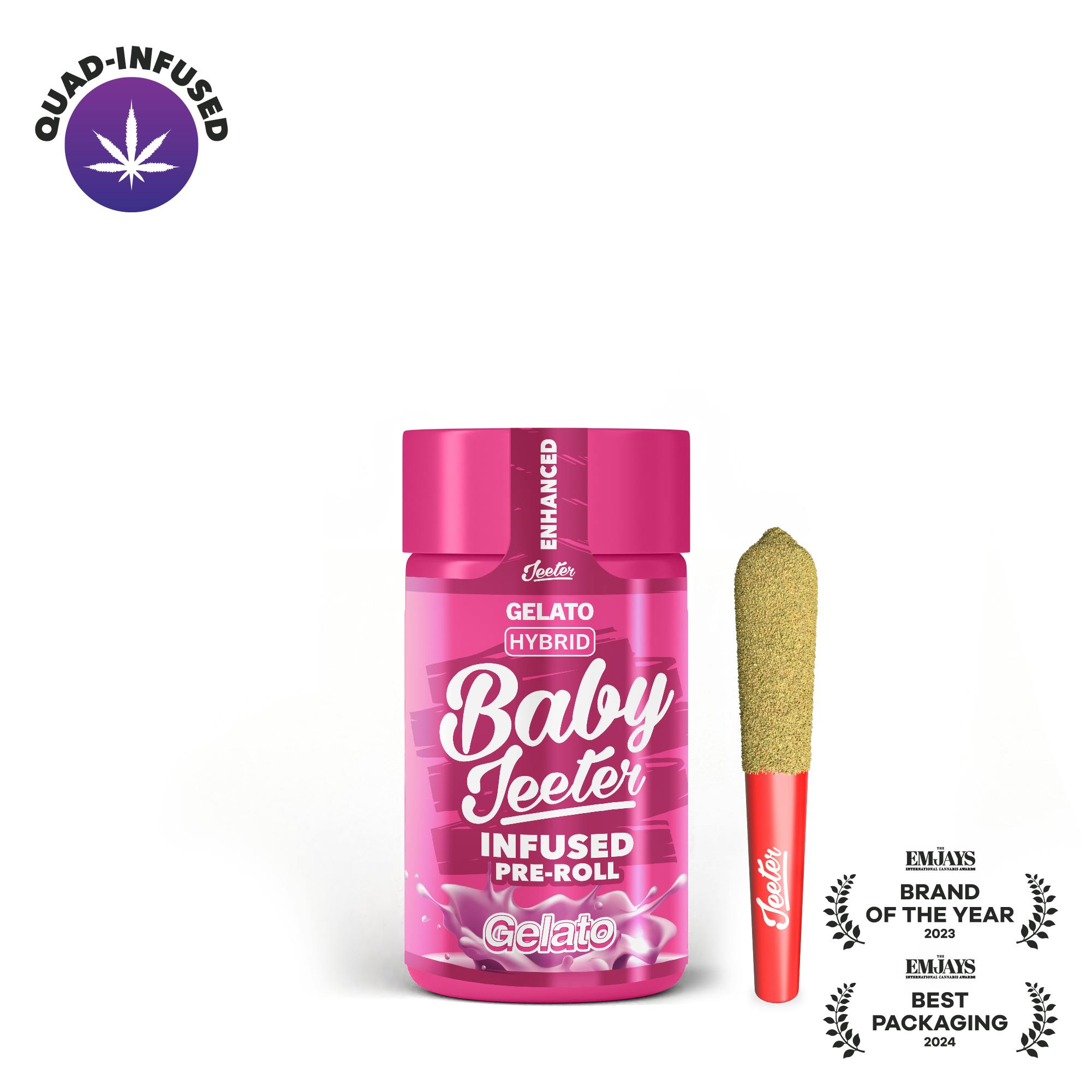 Jeeter Infused Baby 0.5G 5pk Pre rolls Gelato Hybrid at Mystic Greenz