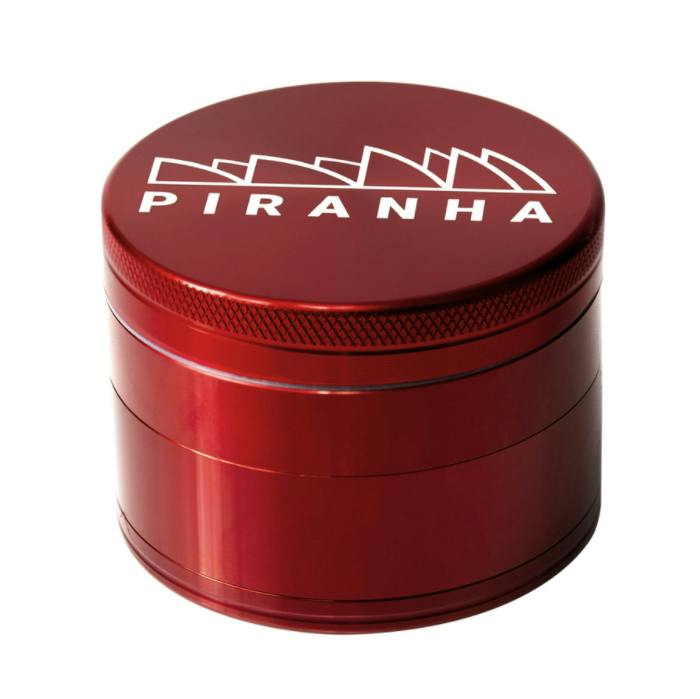 Piranha 4-Piece Grinder Pollinator 2.2" - RED