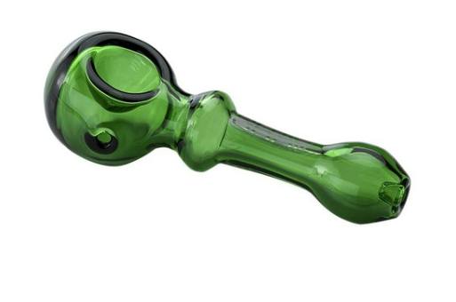 GRAV: 4.5" Bauble Spoon Hand Pipe Green