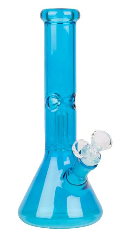 10" Day Glow Beaker Bong Blue