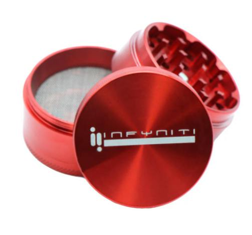 Infyniti : 2.2" 4-Piece Aluminum Grinder - Red