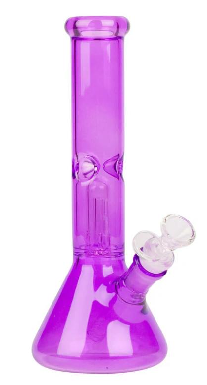 10" Day Glow Beaker Bong - Purple
