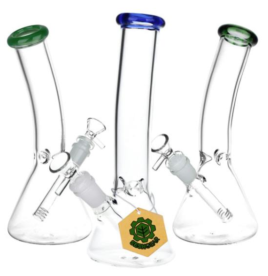 SeshGear Bong Classic Bent Neck Beaker Glass - 9.5"