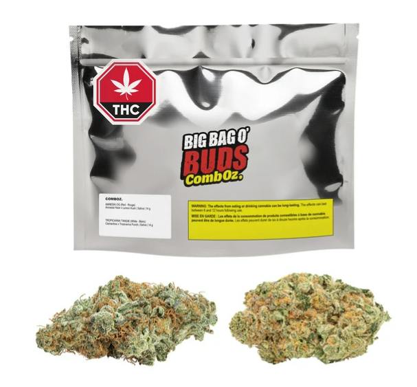 Big Bag O' Buds : Comboz - Amnesia OG & Tropicanna Tangie - 2 x 14g