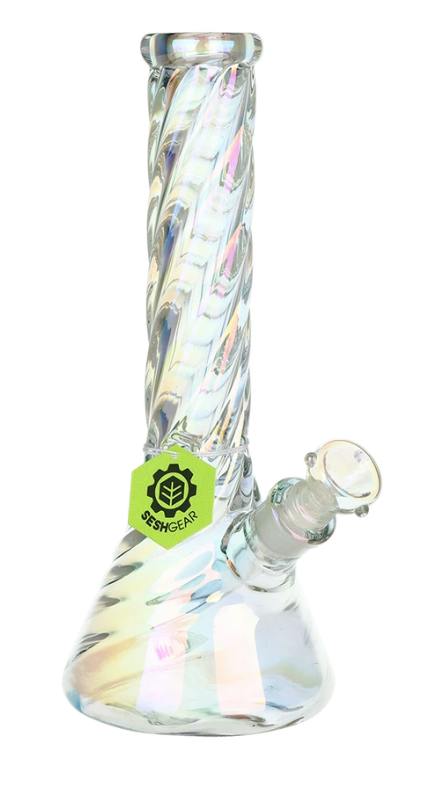 SeshGear : Positive Twist Beaker Glass Bong - 12.75"