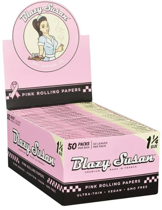 Blazy Susan : Pink Rolling Papers - 1 1/4"