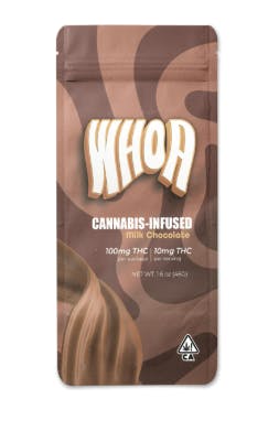 WHOA -: EDIBLE - MILK CHOCOLATE BAR - 100MG