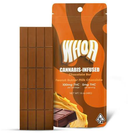 WHOA -: EDIBLE - CHOCOLATE - CARAMEL CHOCOLATE BAR - 100MG