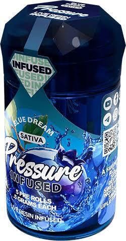 PRESSURE EXTRACTS - INFUSED PREROLL PACK - SATIVA - BLUE DREAM - .5G - (5PK)