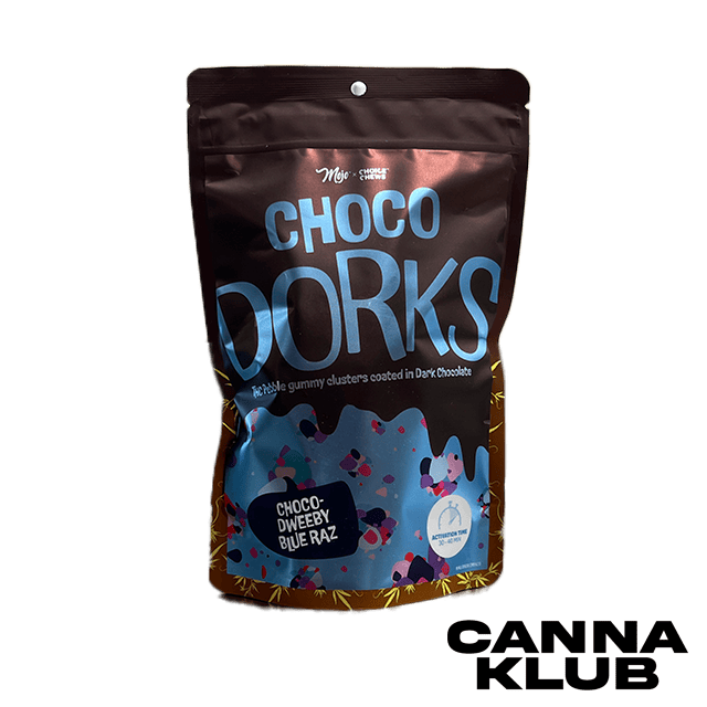 200MG BLUE RAZ CHOCO DORKS GUMMIES *2 FOR 24*