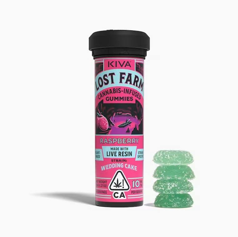Kiva Confections - Raspberry Wedding Cake Gummies (Lost Farms)