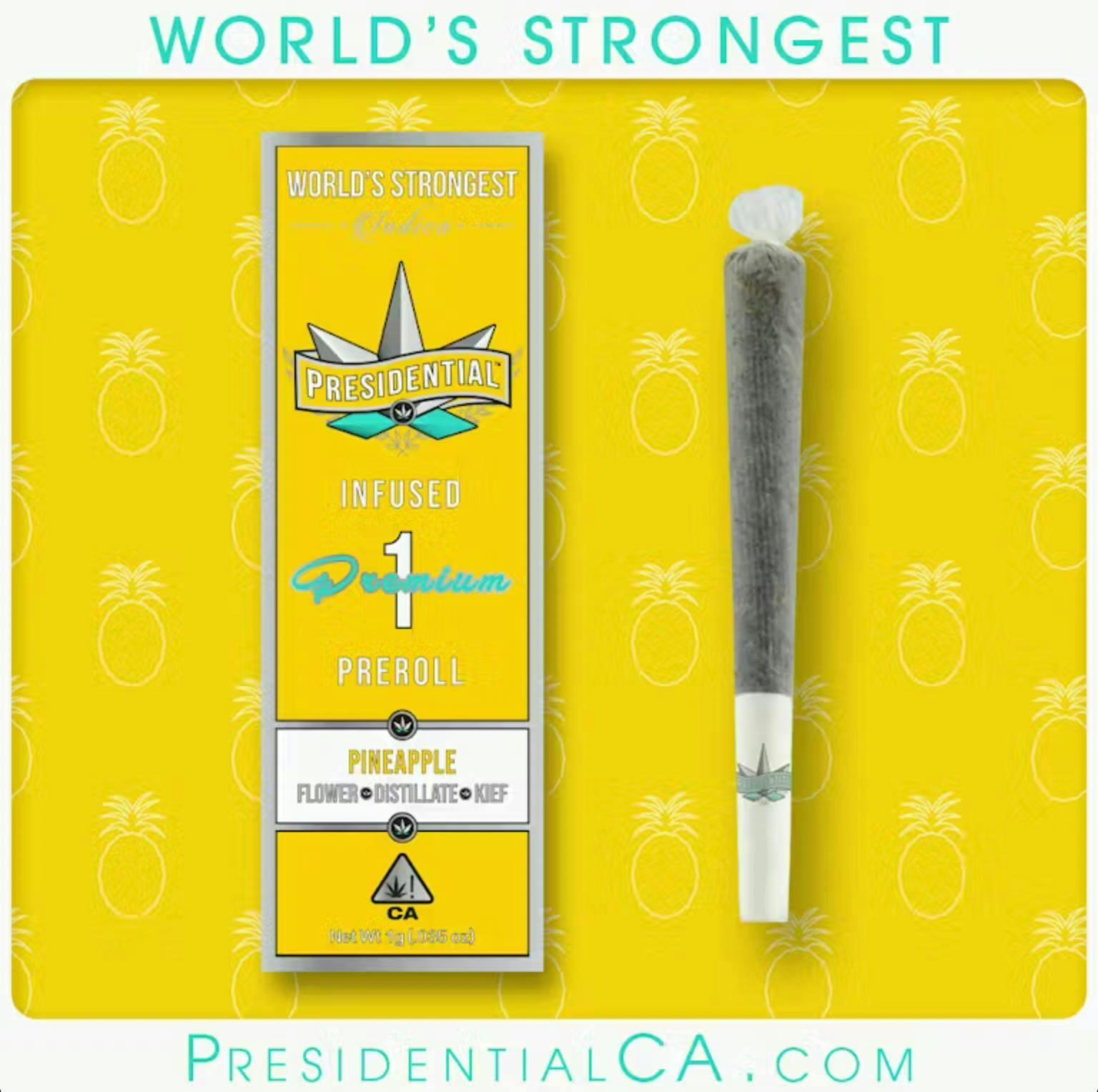 Presidential - Pineapple Moon Rock Preroll - 1.5 items