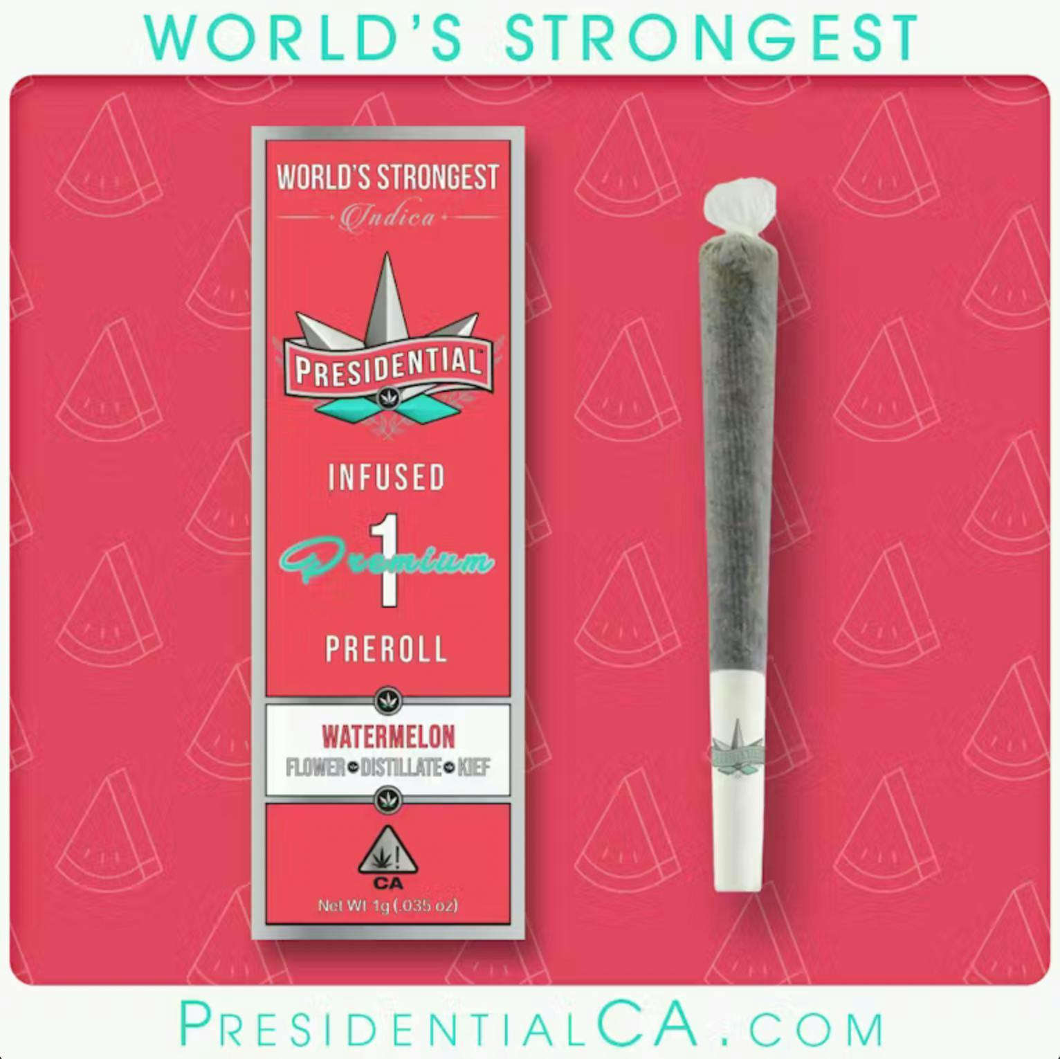 Presidential - Watermelon Moon Rock Preroll - 1.5 items
