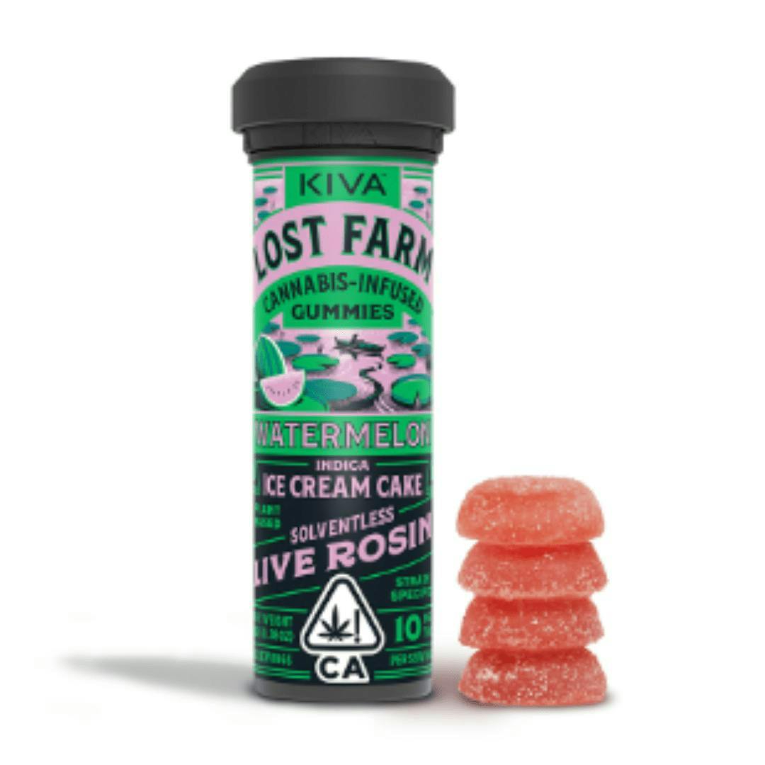 Kiva Confections - Watermelon Ice Cream Rosin Gummies (Lost Farms)