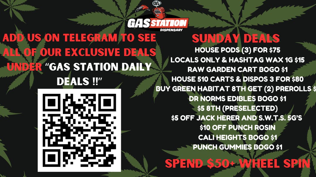 SUNDAY FUNDAY WHEEL SPIN! at Gas Station Dispensary Weedmaps