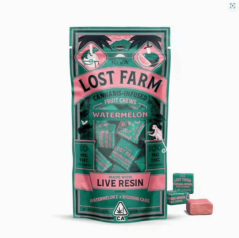 Kiva Confections - Watermelon Gelato Chews (Lost Farms) - at Gas Station Dispensary