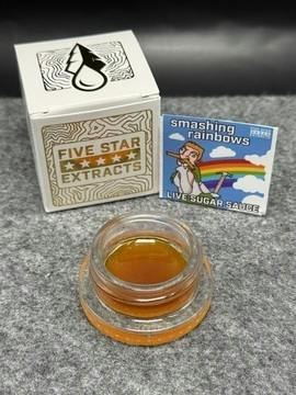 Smashing Rainbows Live Sugar Sauce Baller Bucket | Five Star Extracts | 3.5g