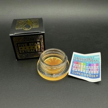 Permanent Rainbow Runtz Cured Badder | Five Star Extracts | 1g
