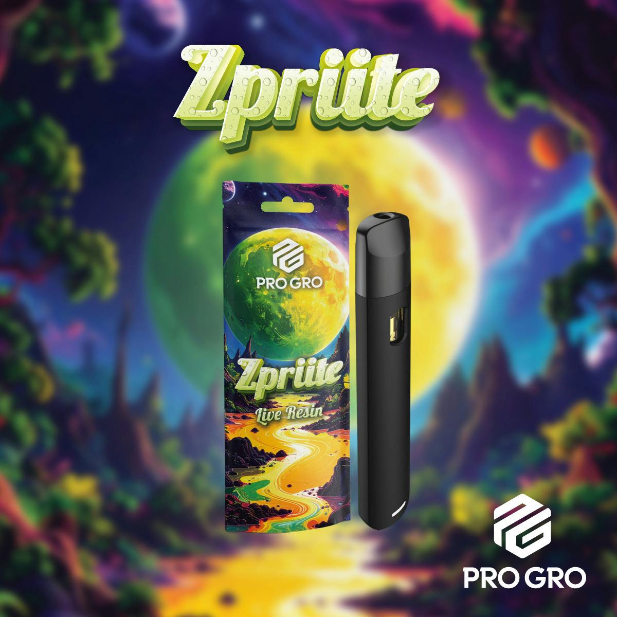 Zpriite Live Resin Disposable Cartridge | Pro Gro | 1g (2/$55)