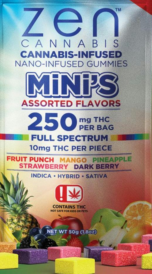 ZEN -250MG ASSORTED GUMMIES 25PK