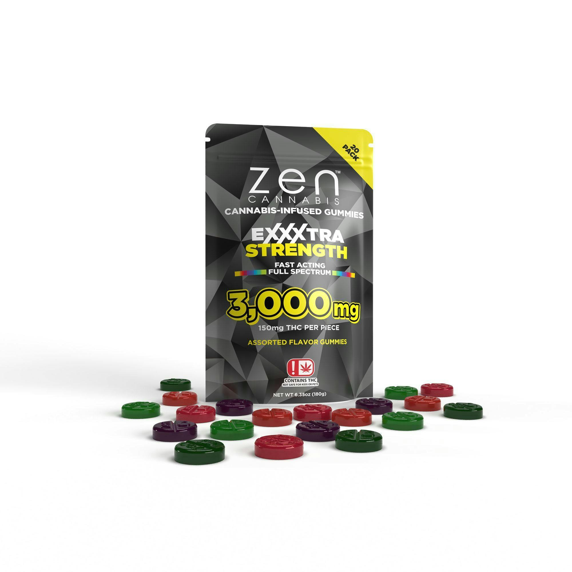 ZEN - 3000MG INDICA GUMMIES 25PK