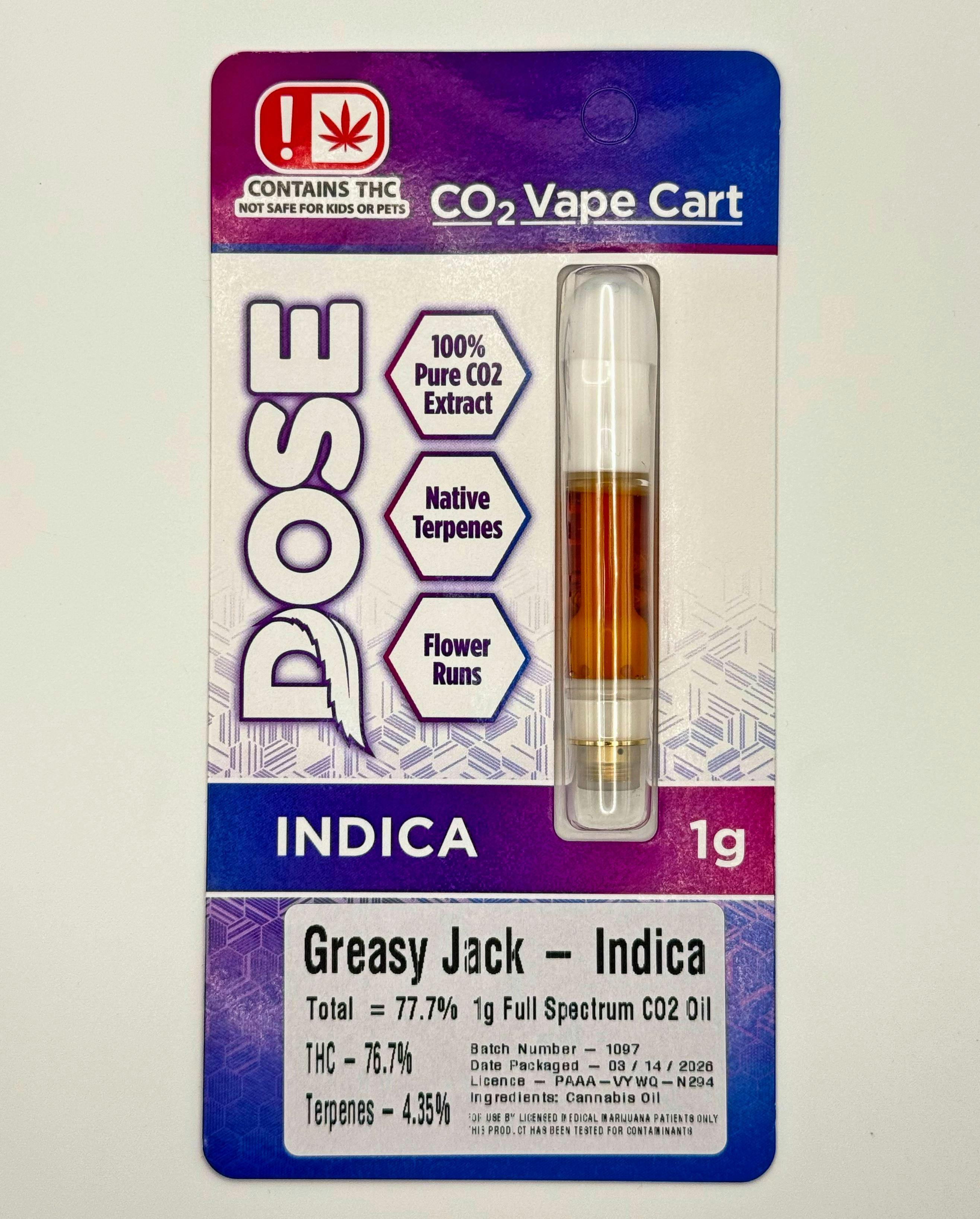 DOSE - Greasy Jack 1g Co2 Cart