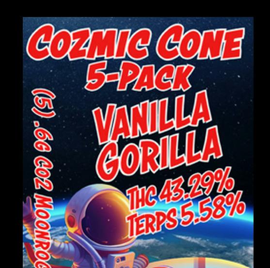5pk Cozmic .6g Co2 Infused Pr - Vanilla Gorilla (I)